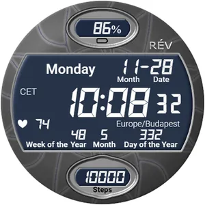 Rev001 Digital Watch Face screenshot 8