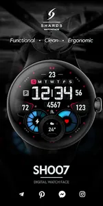 SH007 Watch Face, WearOS watch screenshot 0