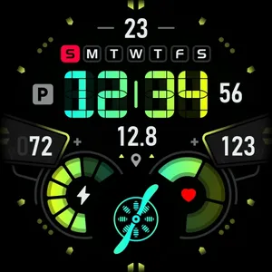 SH007 Watch Face, WearOS watch screenshot 12