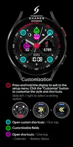 SH013 Watch Face, WearOS watch screenshot 6