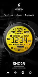 SH023 Watch Face, WearOS watch screenshot 0