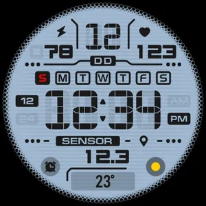 SH023 Watch Face, WearOS watch screenshot 10