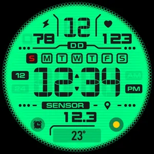 SH023 Watch Face, WearOS watch screenshot 11