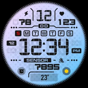 SH023 Watch Face, WearOS watch screenshot 12