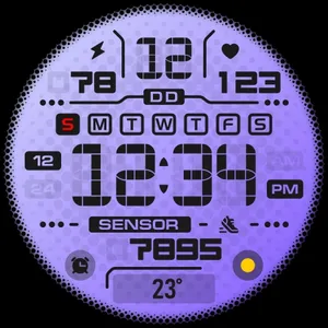SH023 Watch Face, WearOS watch screenshot 13