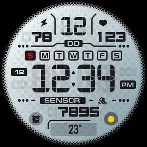 SH023 Watch Face, WearOS watch screenshot 14