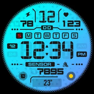 SH023 Watch Face, WearOS watch screenshot 9