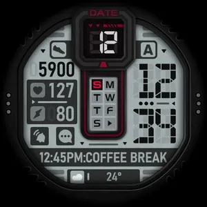 SH041 Watch Face, WearOS watch screenshot 11