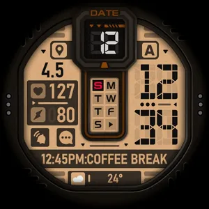 SH041 Watch Face, WearOS watch screenshot 12