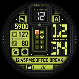 SH041 Watch Face, WearOS watch screenshot 13