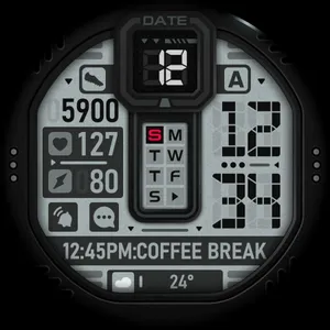 SH041 Watch Face, WearOS watch screenshot 8