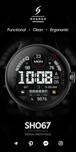 SH067 Watch Face, WearOS watch screenshot 0