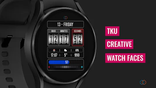 Tku S017 Retro Watch Face screenshot 5