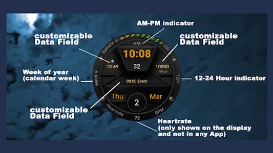 TSD48 Digital Watch Face screenshot 17