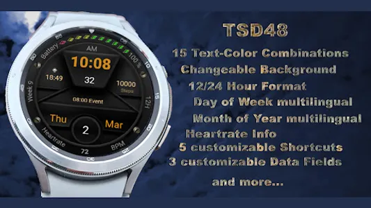 TSD48 Digital Watch Face screenshot 22