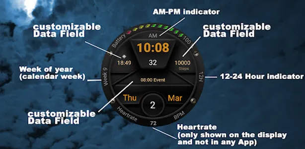 TSD48 Digital Watch Face screenshot 3