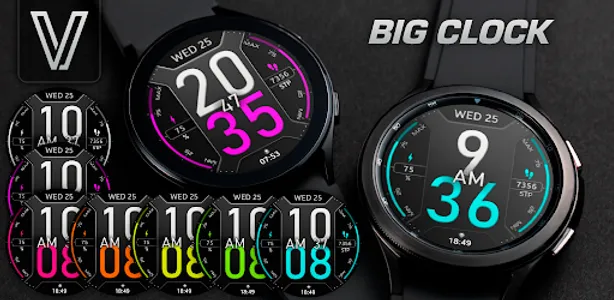 Big clock - digital watch face screenshot 0