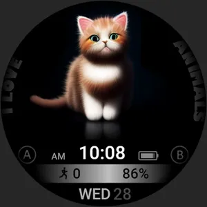 Cat Animal Watch Face VS43 screenshot 5