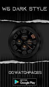 W6 Dark Style For Wear OS 3+ screenshot 21