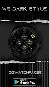 W6 Dark Style For Wear OS 3+ screenshot 3