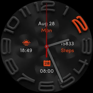 W6 Dark Style For Wear OS 3+ screenshot 31