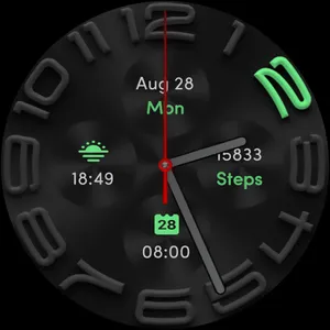 W6 Dark Style For Wear OS 3+ screenshot 32