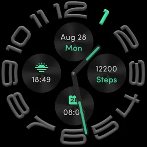 W6 Dark Style For Wear OS 3+ screenshot 36