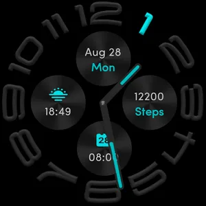 W6 Dark Style For Wear OS 3+ screenshot 38