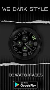 W6 Dark Style For Wear OS 3+ screenshot 4
