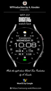 WFP 237 Digital watch face screenshot 0