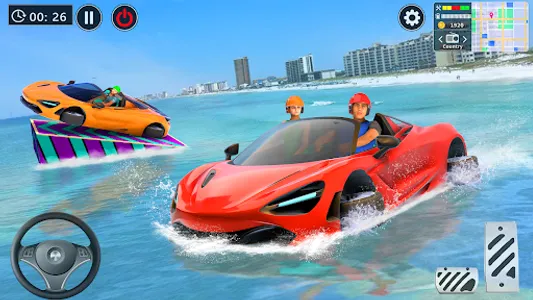 Water Car Stunt Race Car Games screenshot 0