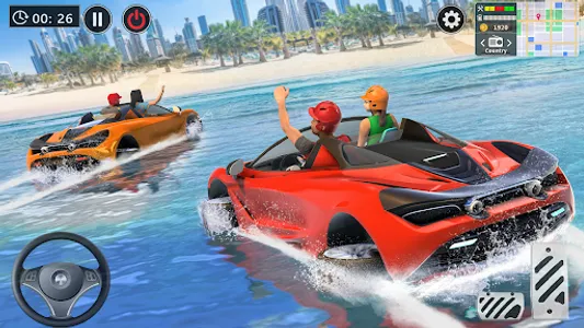 Water Car Stunt Race Car Games screenshot 1