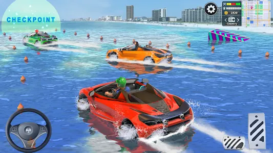 Water Car Stunt Race Car Games screenshot 10