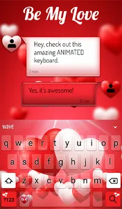 Love Keyboard + Live Wallpaper screenshot 2