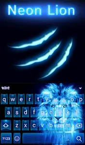 Neon Lion Animated Keyboard +  screenshot 1