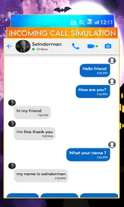 Fake Call Slender-Man & Video screenshot 1