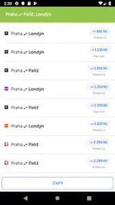 Akční letenky screenshot 2