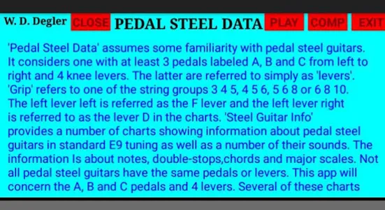 Pedal Steel Data screenshot 0