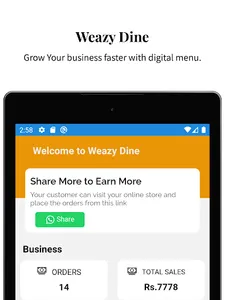 Weazy Dine - Digital QR Menu screenshot 4