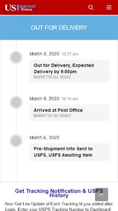 US Parcel Status Tracker screenshot 1