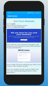 Web Guide - Free .com Domain screenshot 2