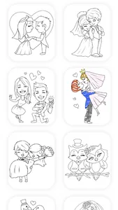 Bride And Groom Coloring Book screenshot 7