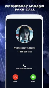 Wednesday Addams Fake Call screenshot 2