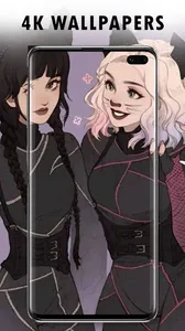 Wednesday & Enid Wallpaper HD screenshot 2