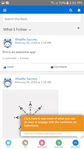 Salesforce One with Whatfix screenshot 2