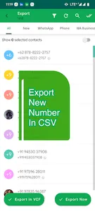 WhatsTool Contact: Export CSV screenshot 6