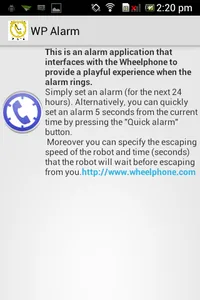 Wheelphone alarm screenshot 3