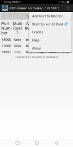 UDP Listener For Tasker screenshot 1