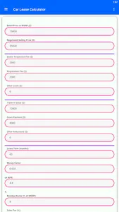 Car Lease Calculator screenshot 8