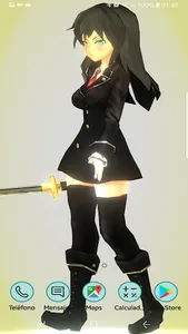 Cute Anime Girl Live Wallpaper screenshot 0